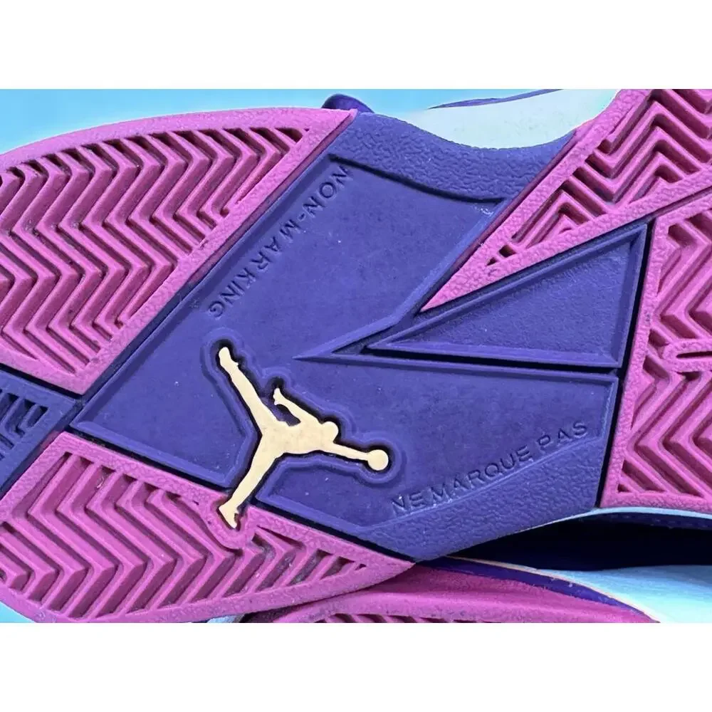 NIKE AIR JORDAN TRUE FLIGHT Girls 7Y‎ Purple Orange Grape Sneakers 342774-517